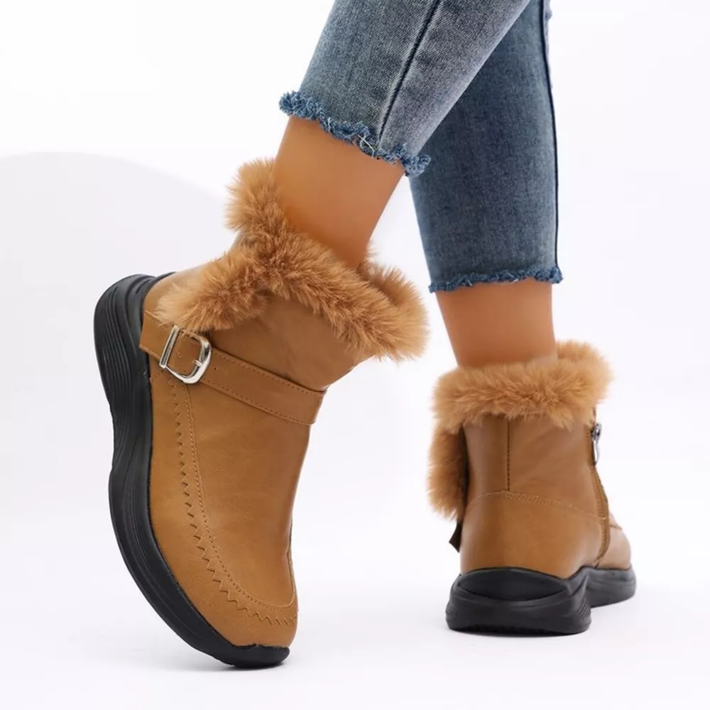 Faux Fur Buckle Boots, image 6