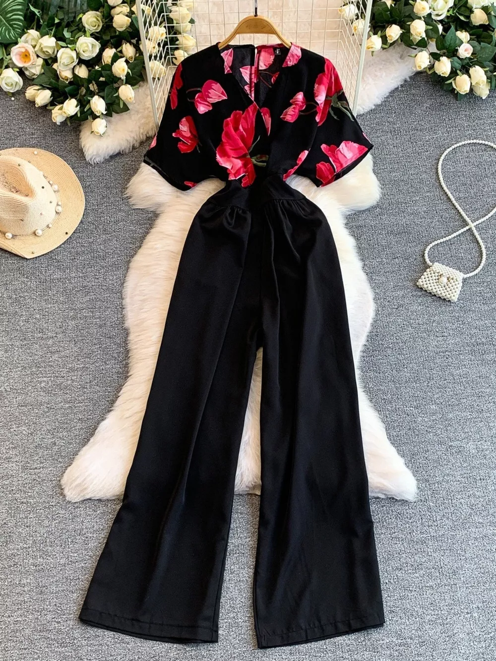 Printed Wide Leg Jumpsuit