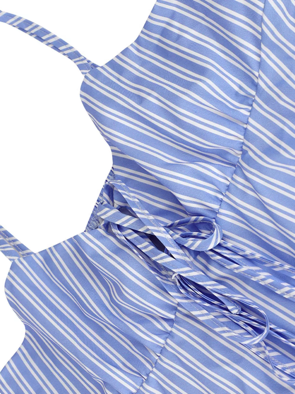 Striped Tie-Front Peplum Cami, image 8