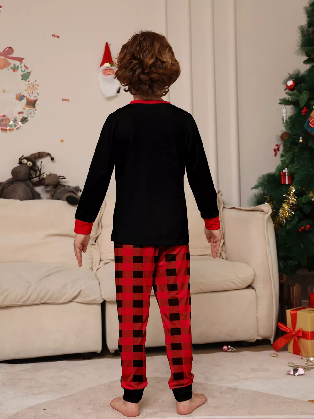 Full Size Matching Family Christmas Pajamas Set with Festive Graphic Plus Size, image 12