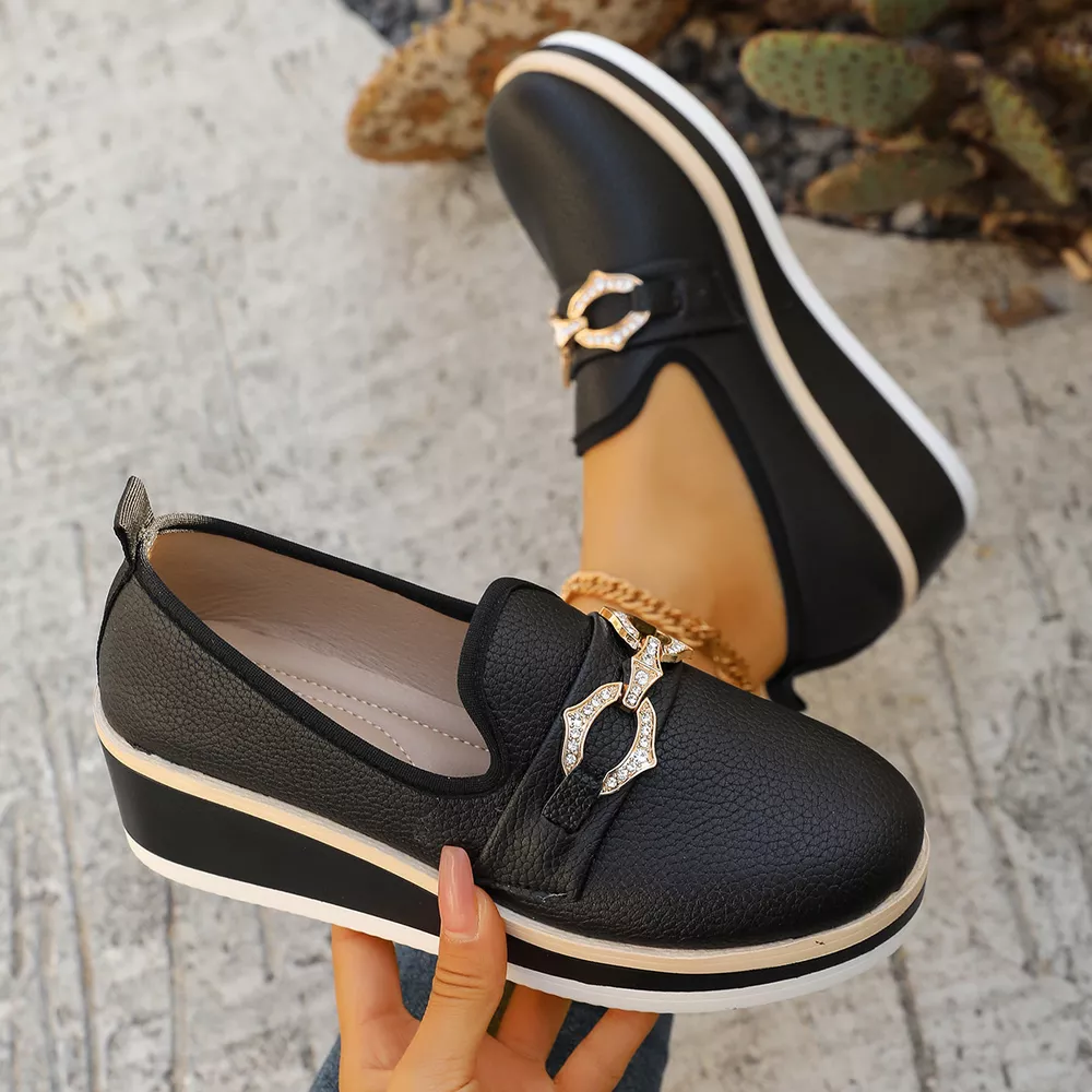 Leopard Print Wedge Loafers, image 4