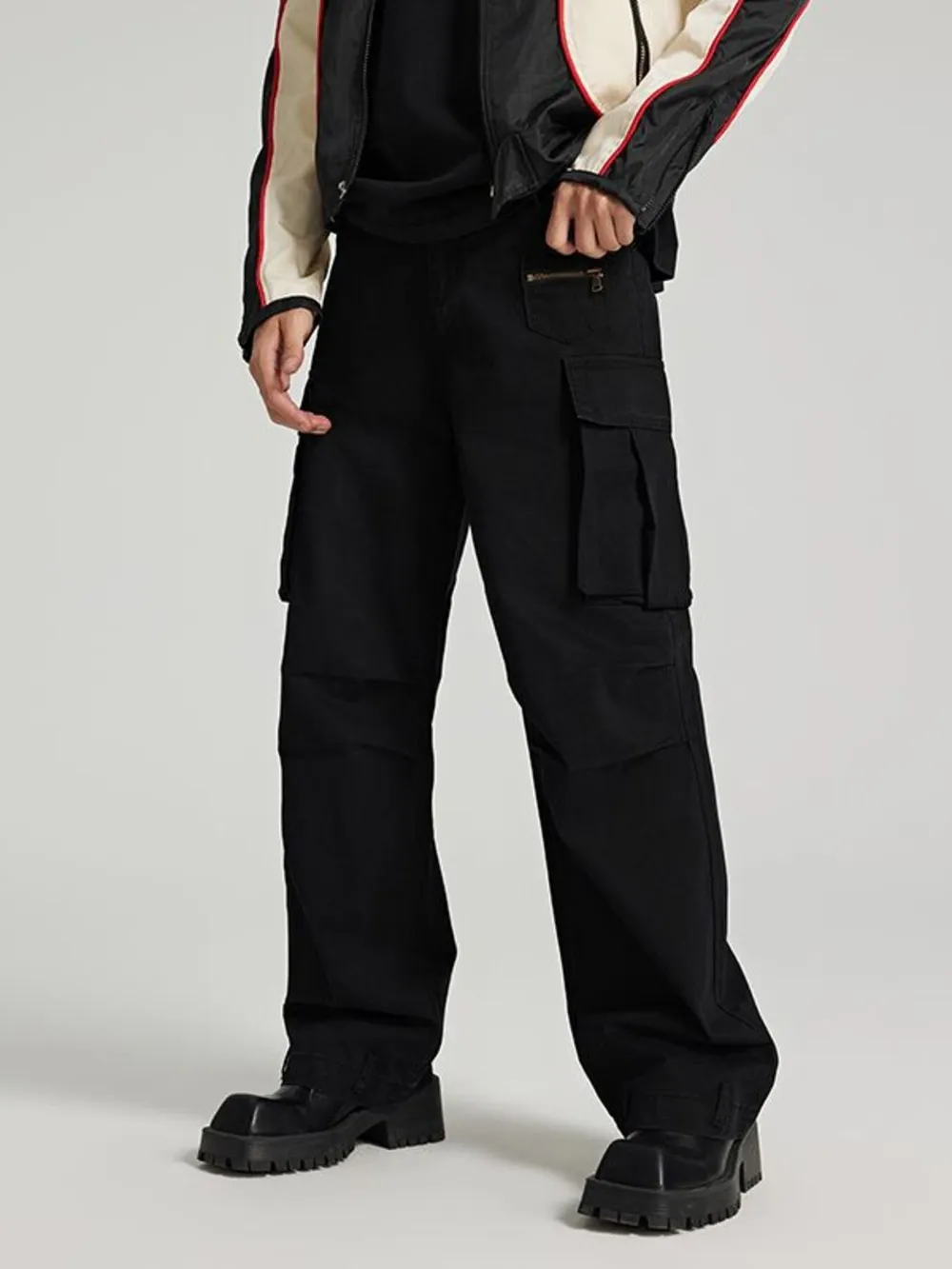 Men's Vintage Washed Cargo Jeans