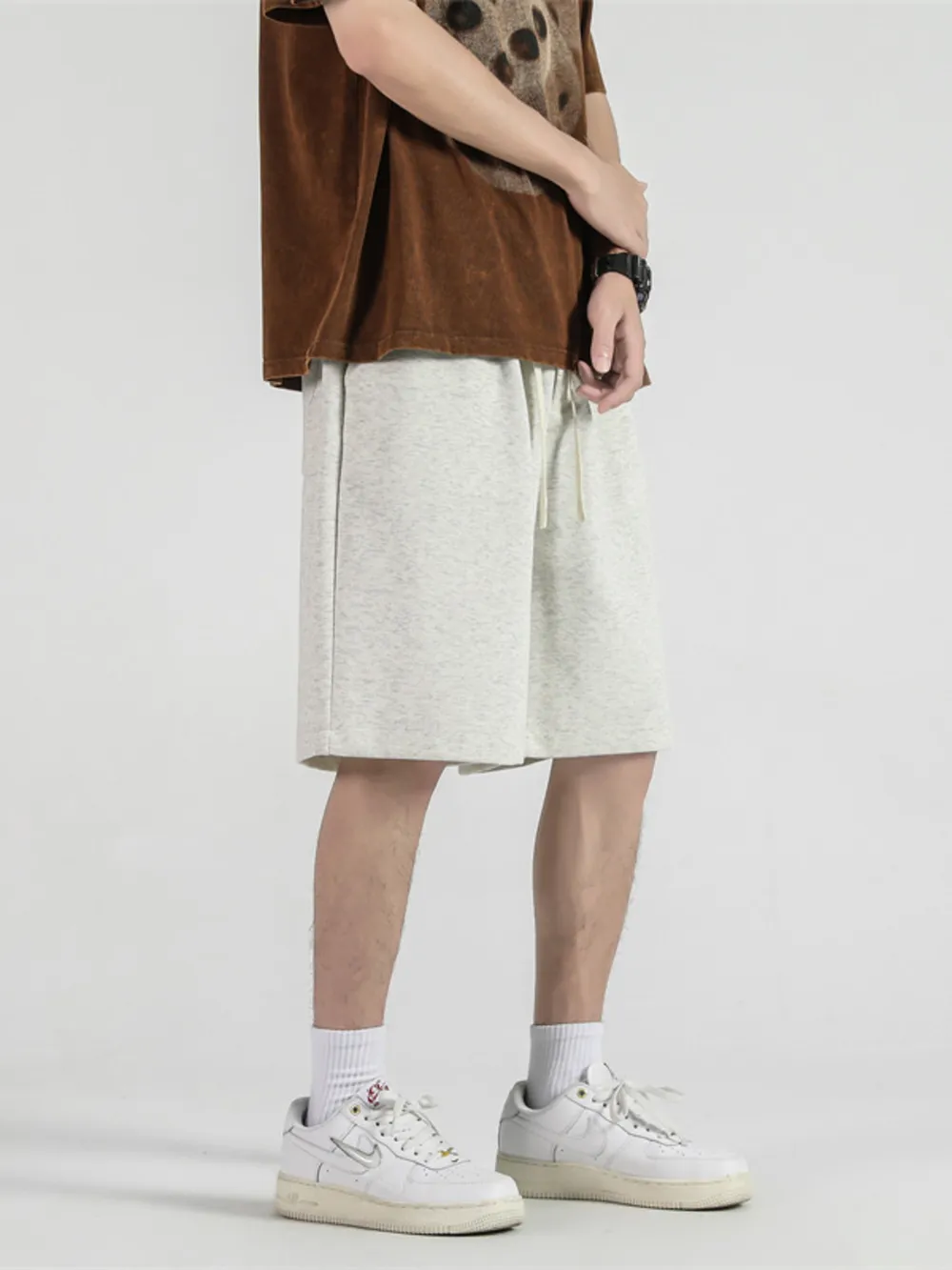 Men's Full Size Casual Loose-Fit Drawstring Shorts Plus Size, image 3