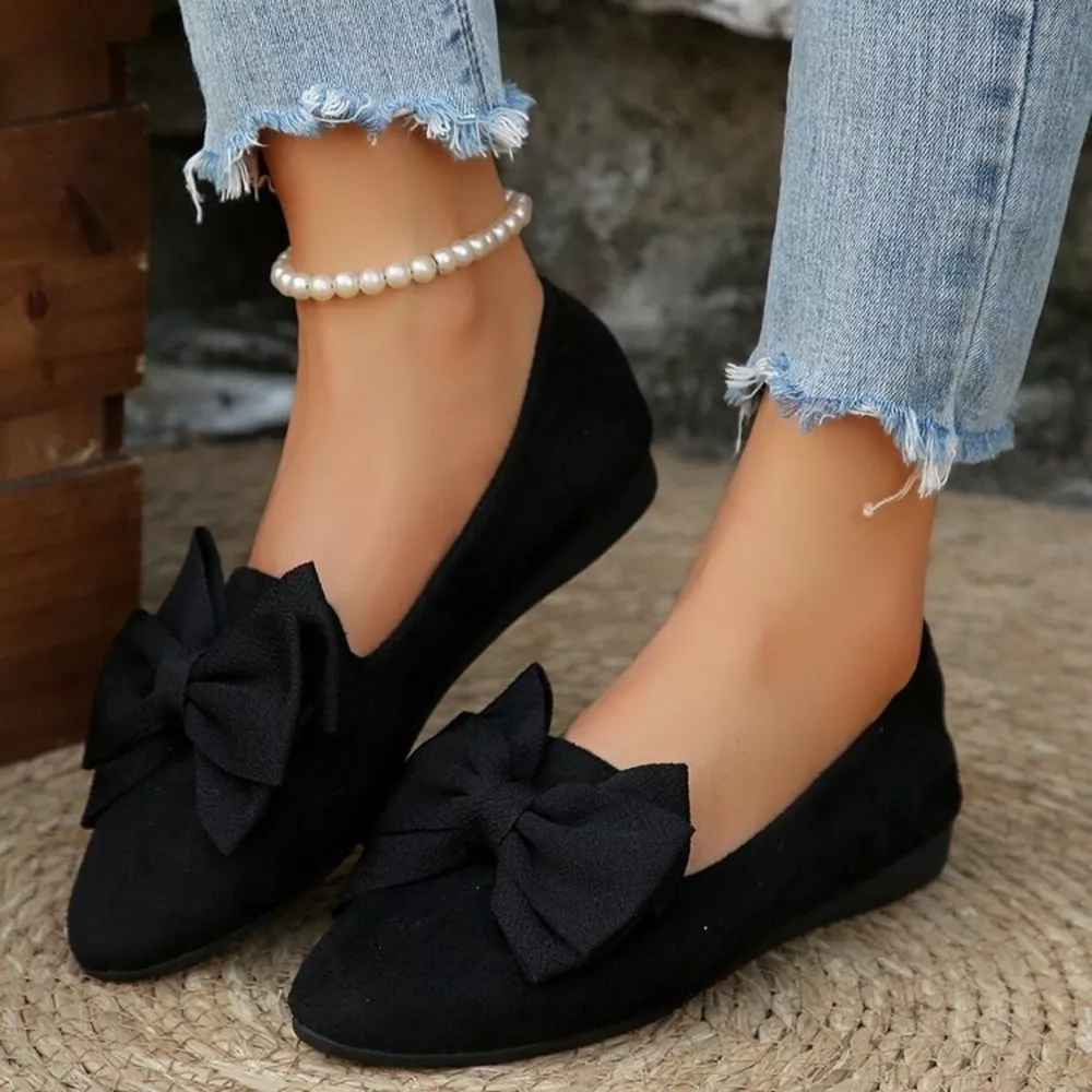 Bow Point Toe Slip-Ons, image 4