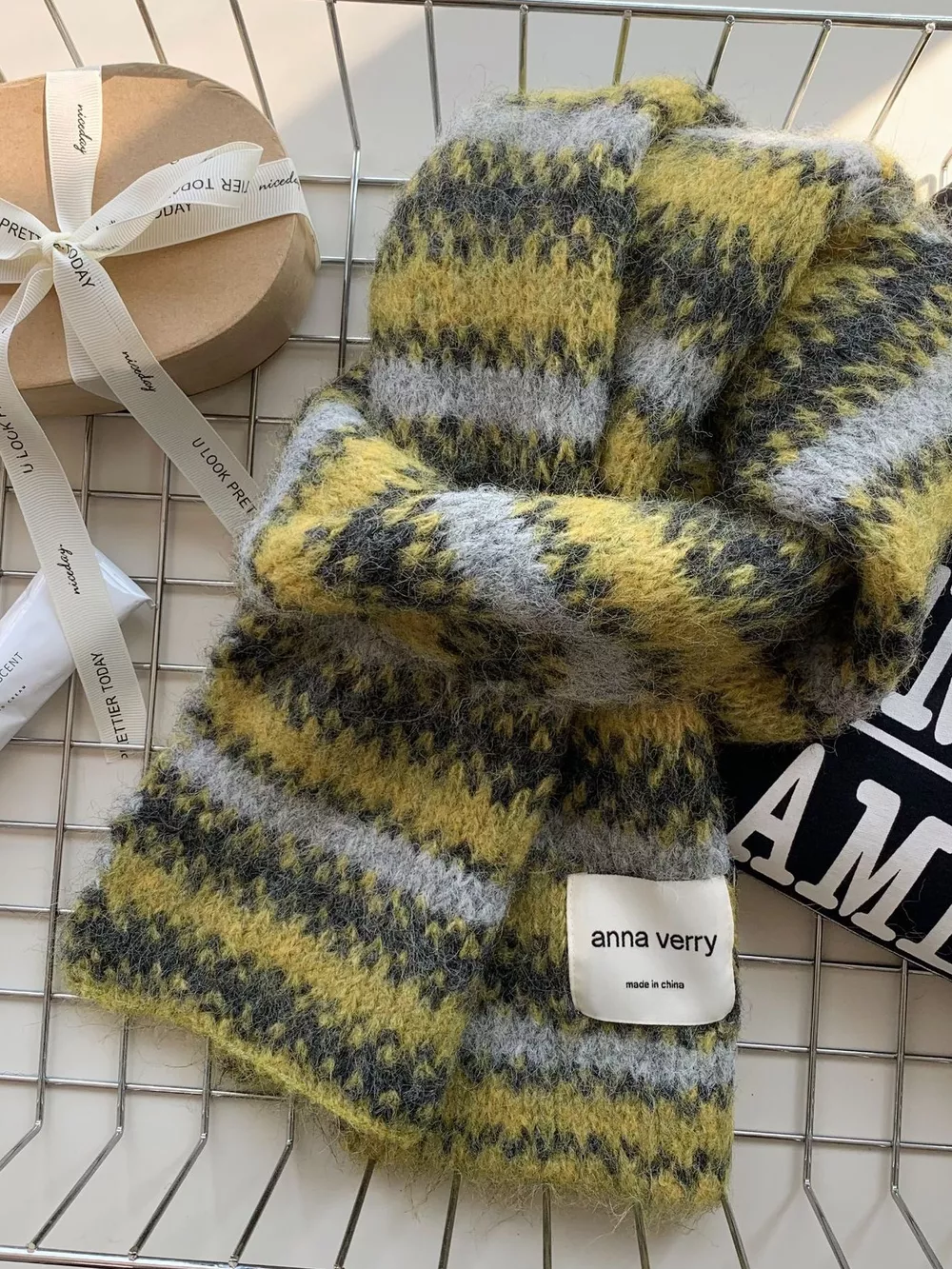 Striped Knitted Warm Scarf, image 4