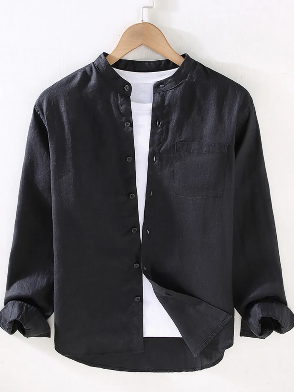 Men's Full Size Button Up Long Sleeve Shirt Plus Size
