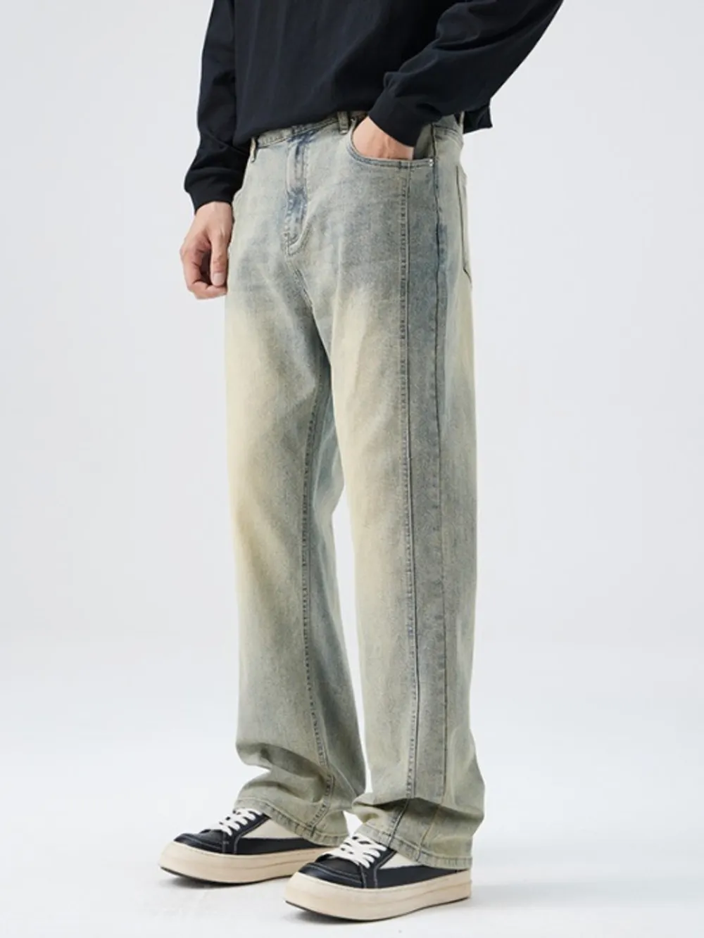 Men's Full Size Wide Leg Jeans Plus Size, image 2
