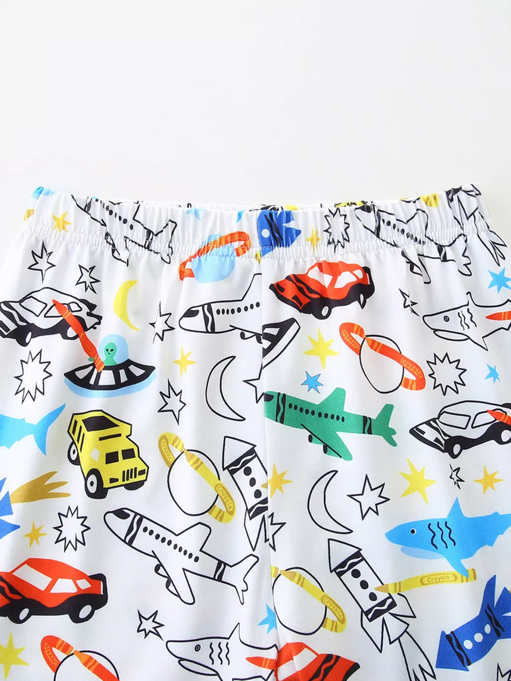 Children's Cartoon Vehicle Print Tee and Shorts Set, image 5