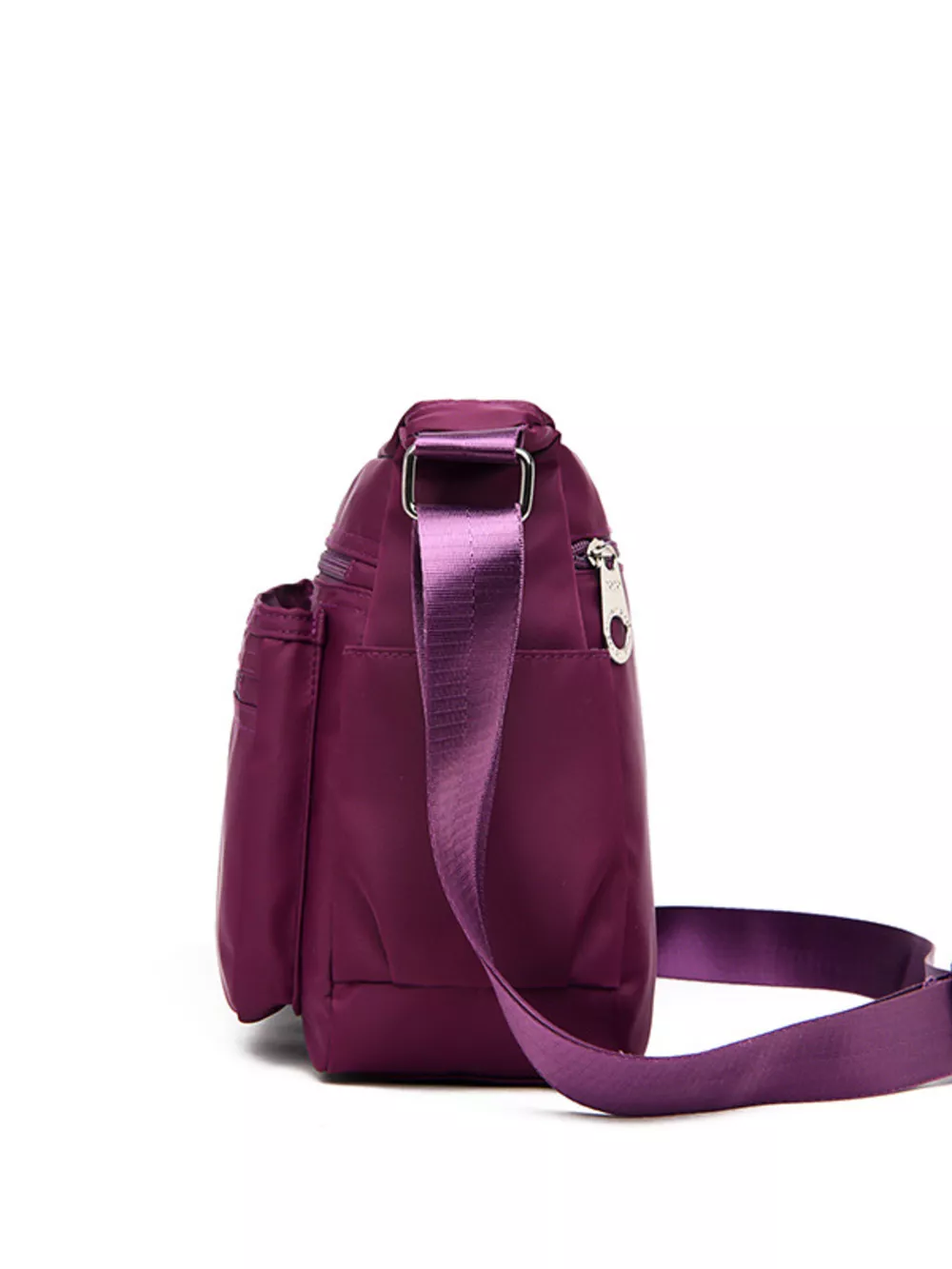Multi-Pocket Lightweight Nylon Crossbody Bag, image 6