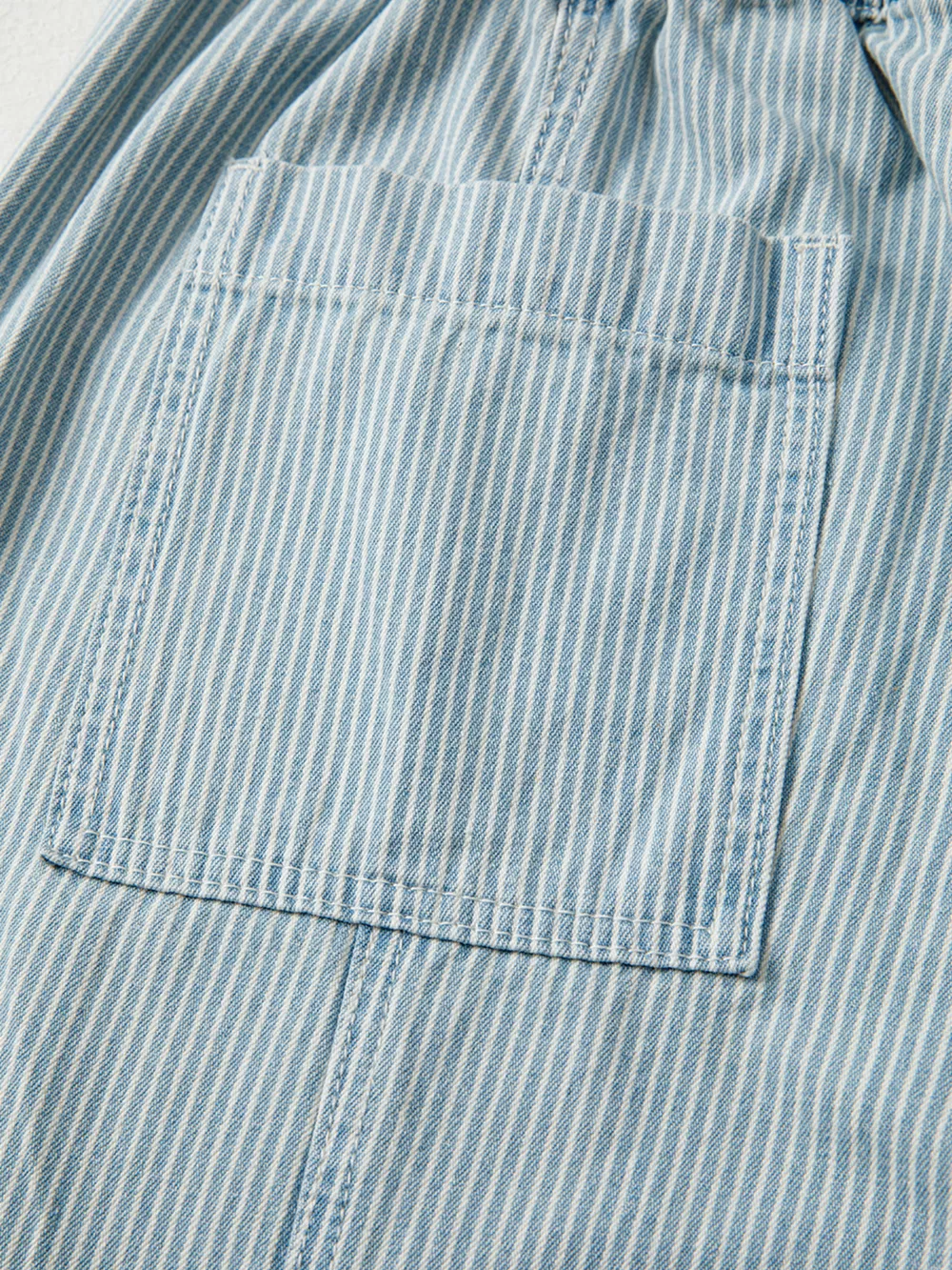 Stripe Mid Rise Drawstring Waist Jeans, image 10