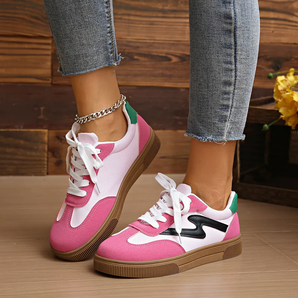 Round Toe Lace Up Sneakers, image 4