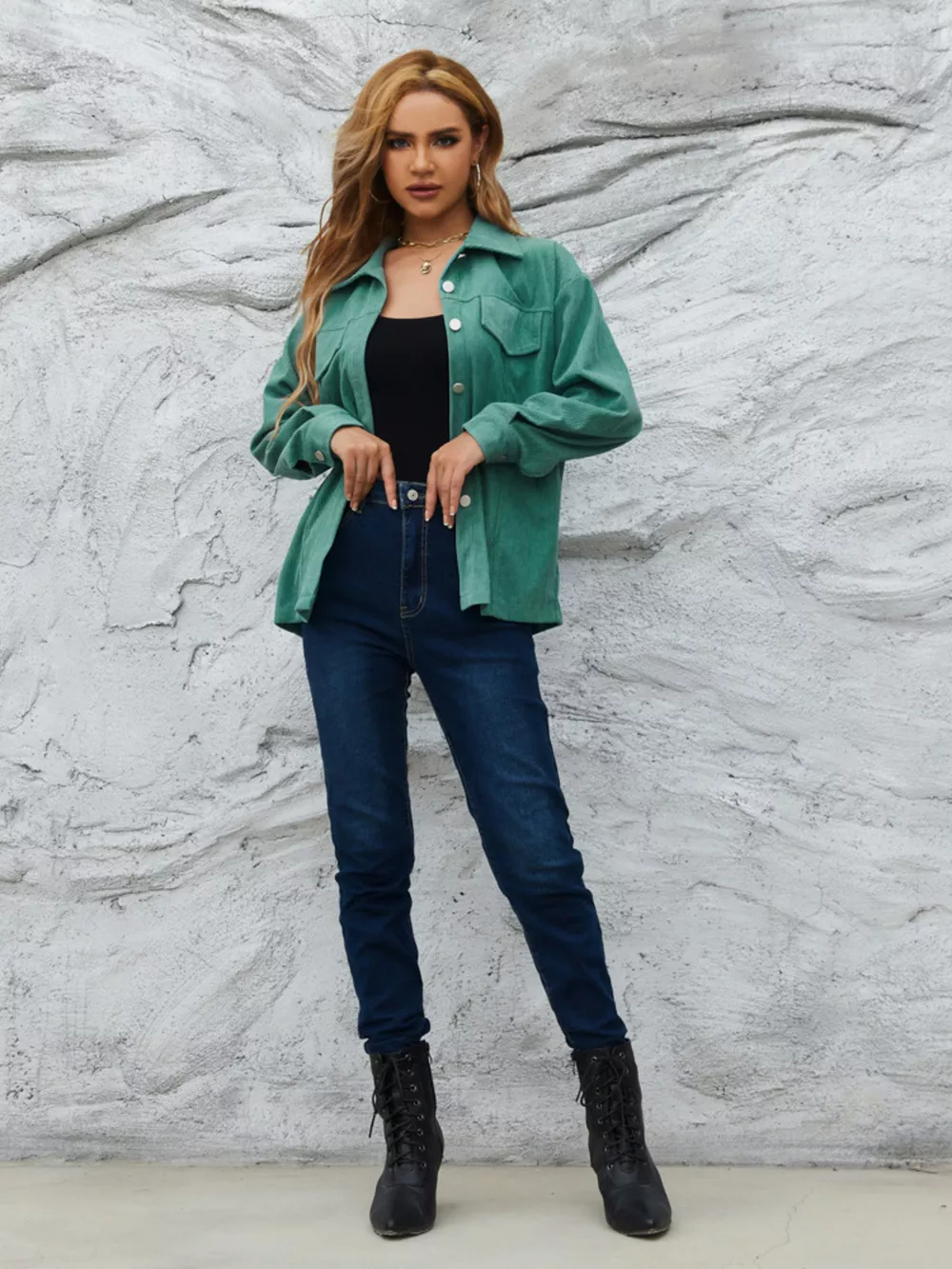 Casual Corduroy Button-Down Jacket, image 11