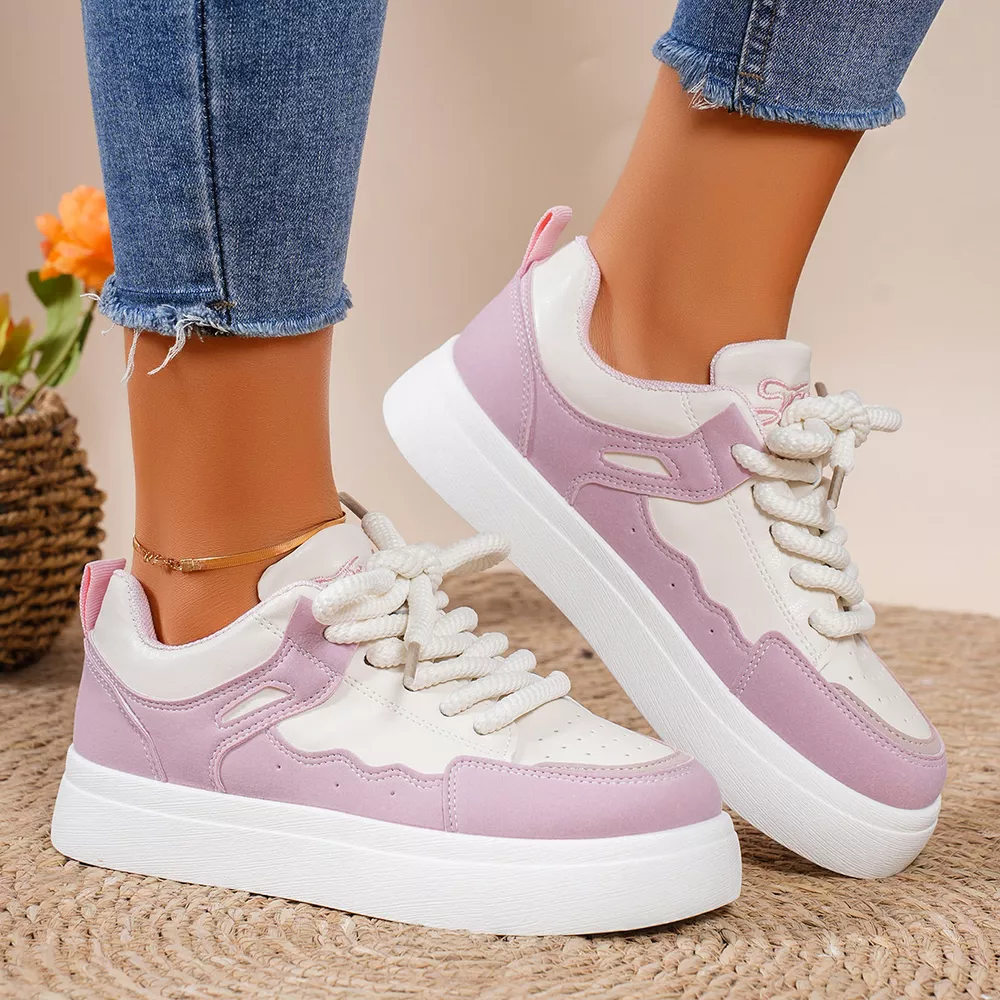 Round Toe Platform Sneakers, image 15