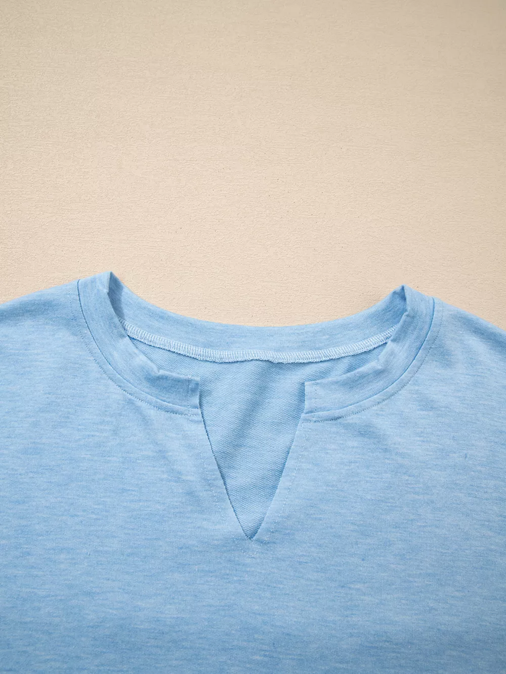 Notched Terry Long Sleeve Top, image 6