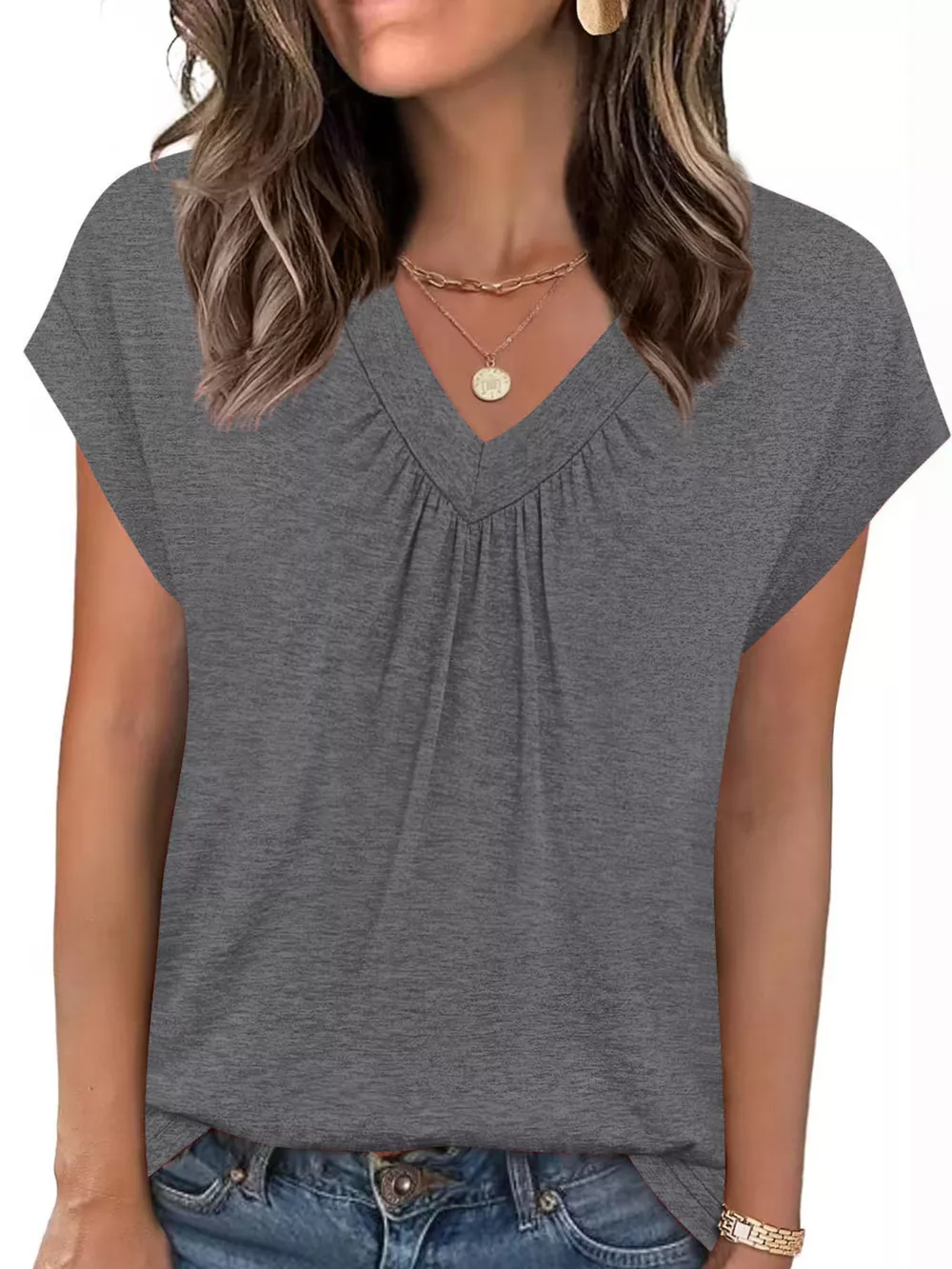 V-Neck Relaxed Fit T-Shirt, image 15