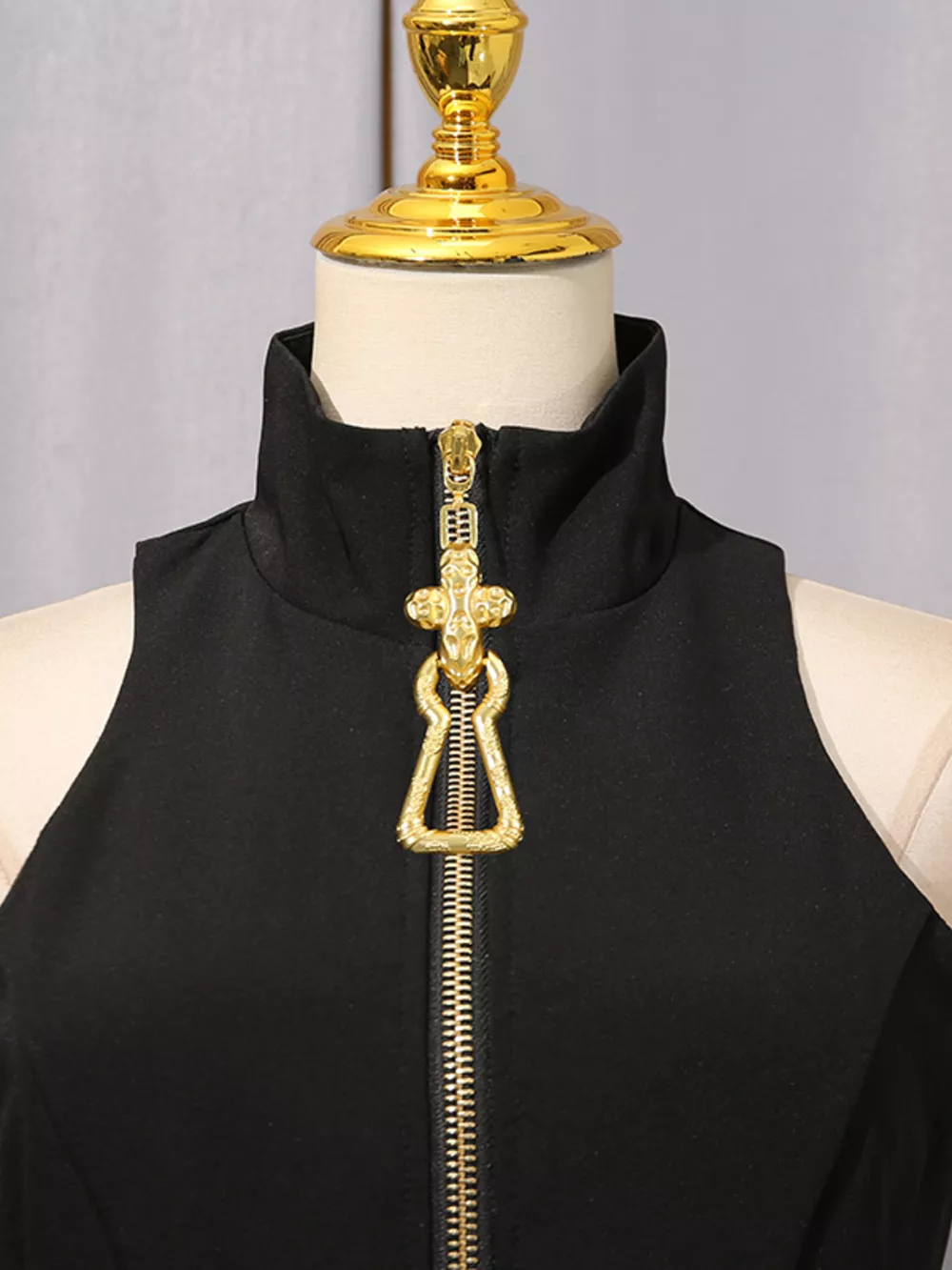 Zip Up Sleeveless Mini Dress, image 7