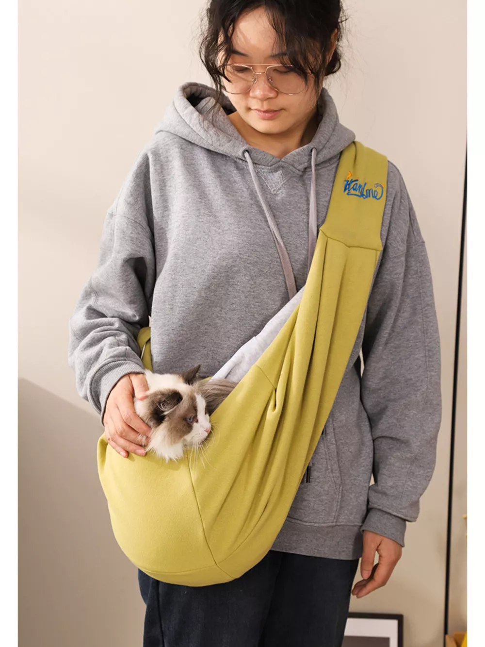 Comfortable Pet Carrier Sling Bag, image 11