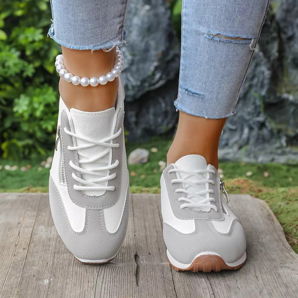 Round Toe Lace Up Sneakers, image 7