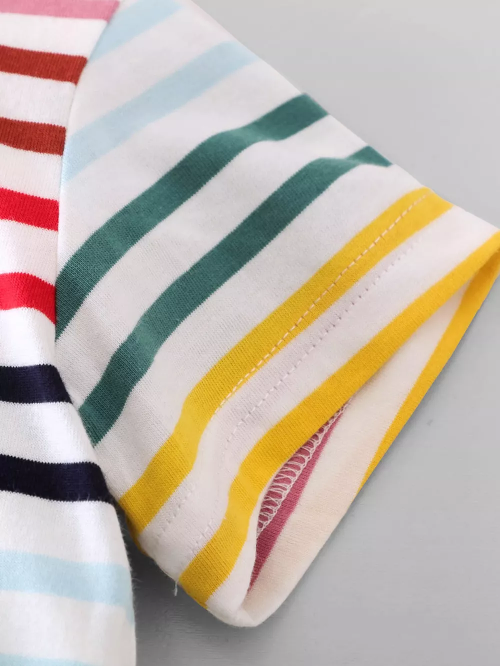 Children's Colorful Striped Polo Shirt and Car Print Shorts Set, image 5