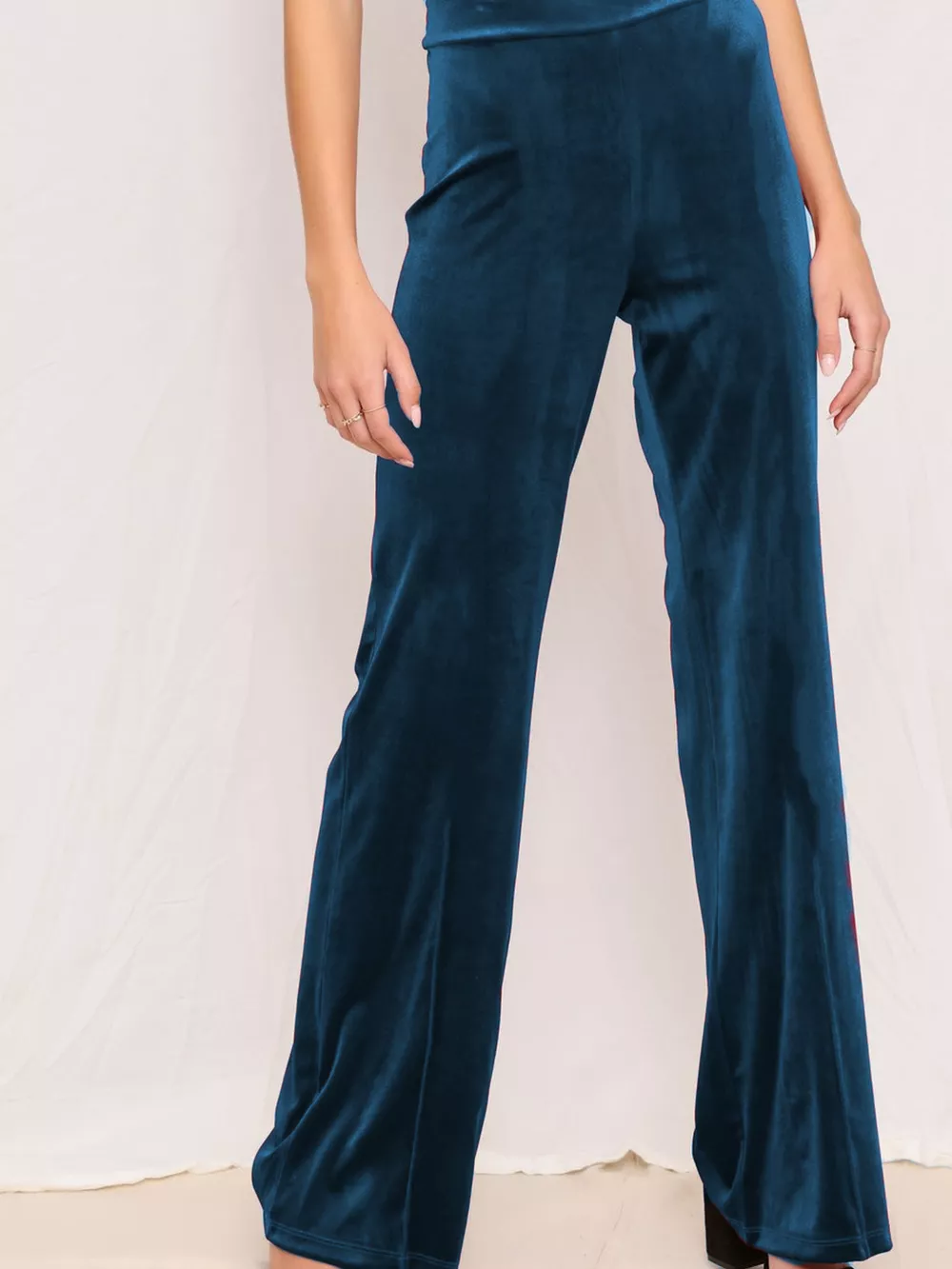 Full Size Velvet Wide Leg Pants Plus Size, image 13