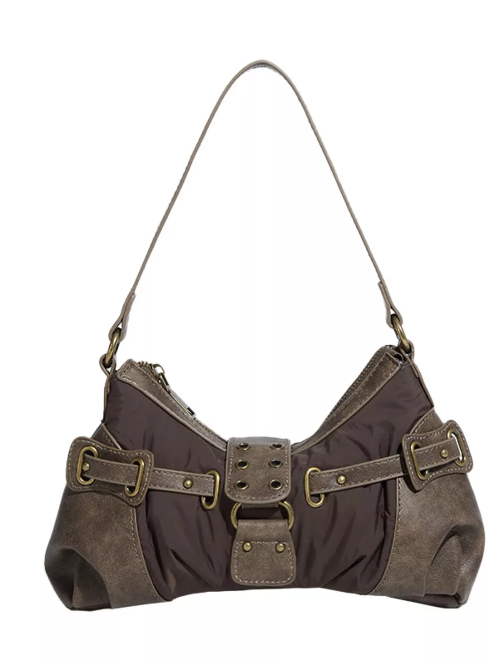 Vintage Buckle Accent Shoulder Bag, image 5