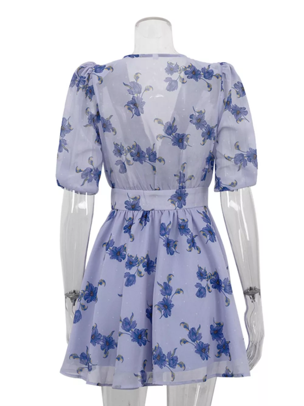 Floral Puff Sleeve Mini Dress, image 6