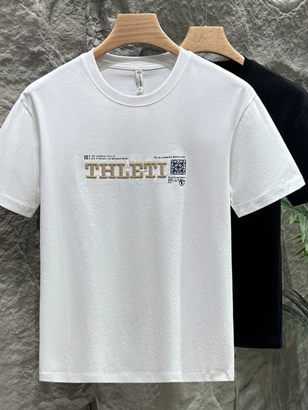 Men's Plus Size Letter Graphic Short Sleeve T-Shirt, image 2