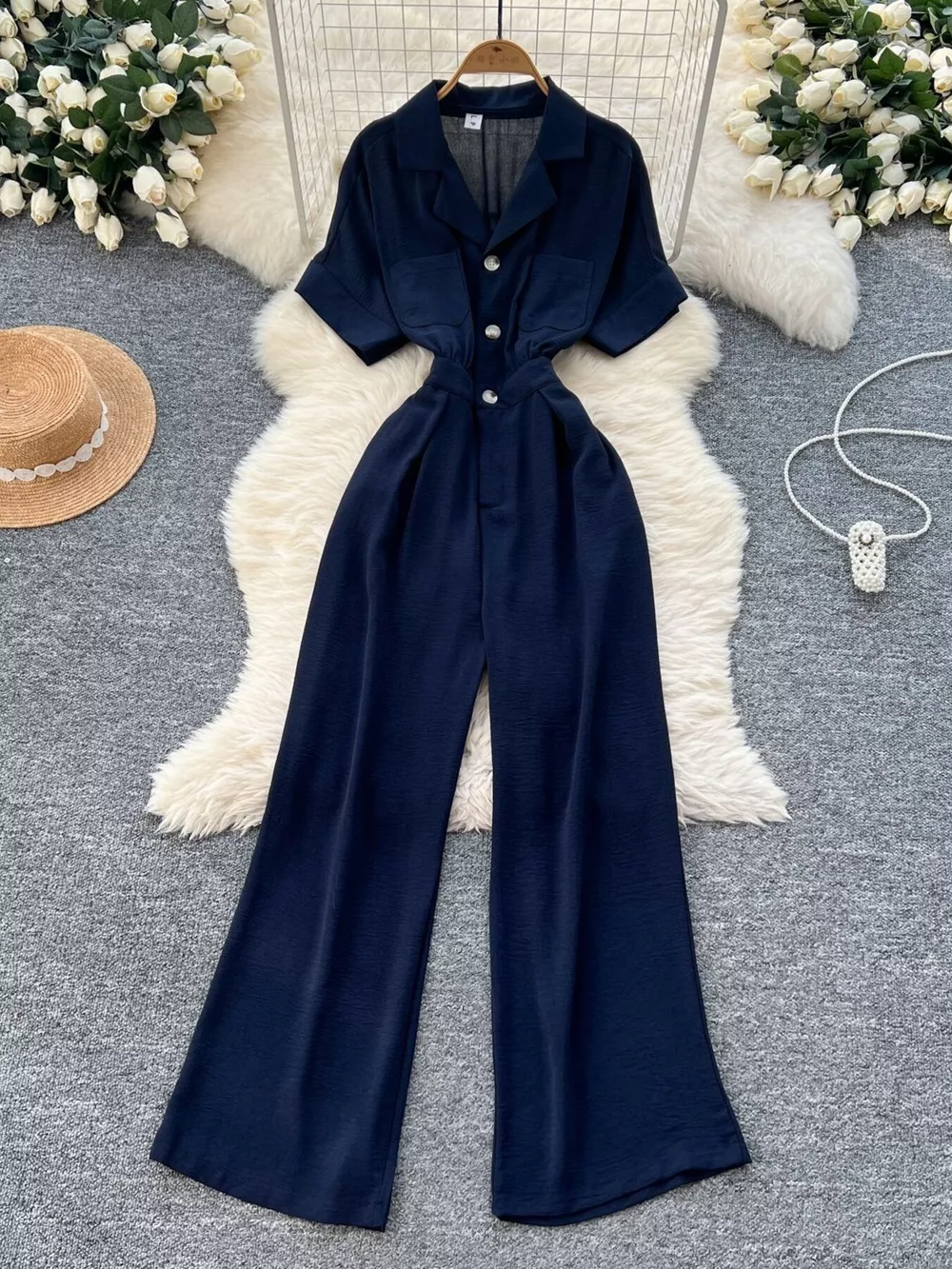 Tie Waist Wide Leg Jumpsuit, image 11