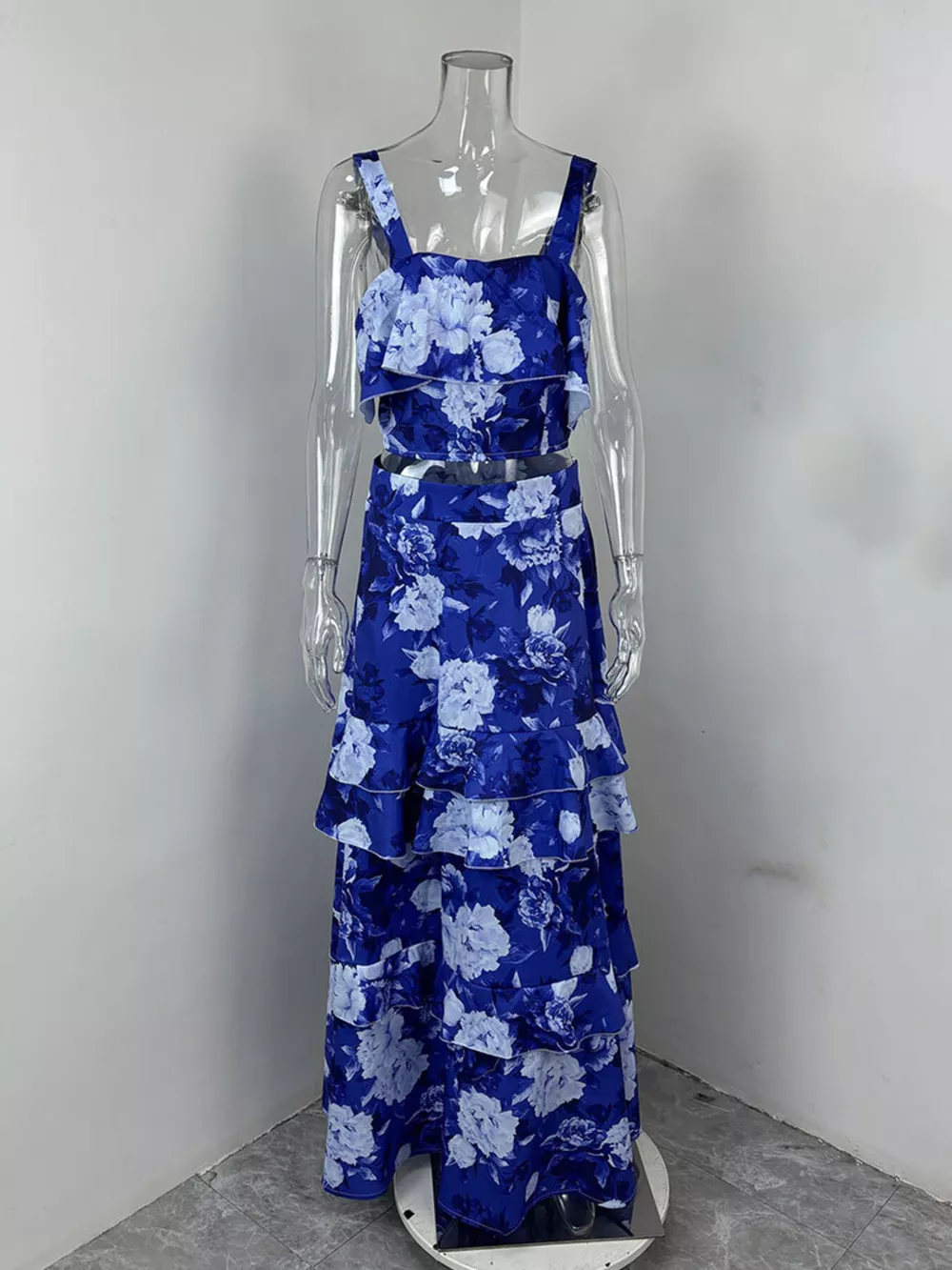 Floral Print Ruffle Cami and Skirt Two-Piece Set, image 18