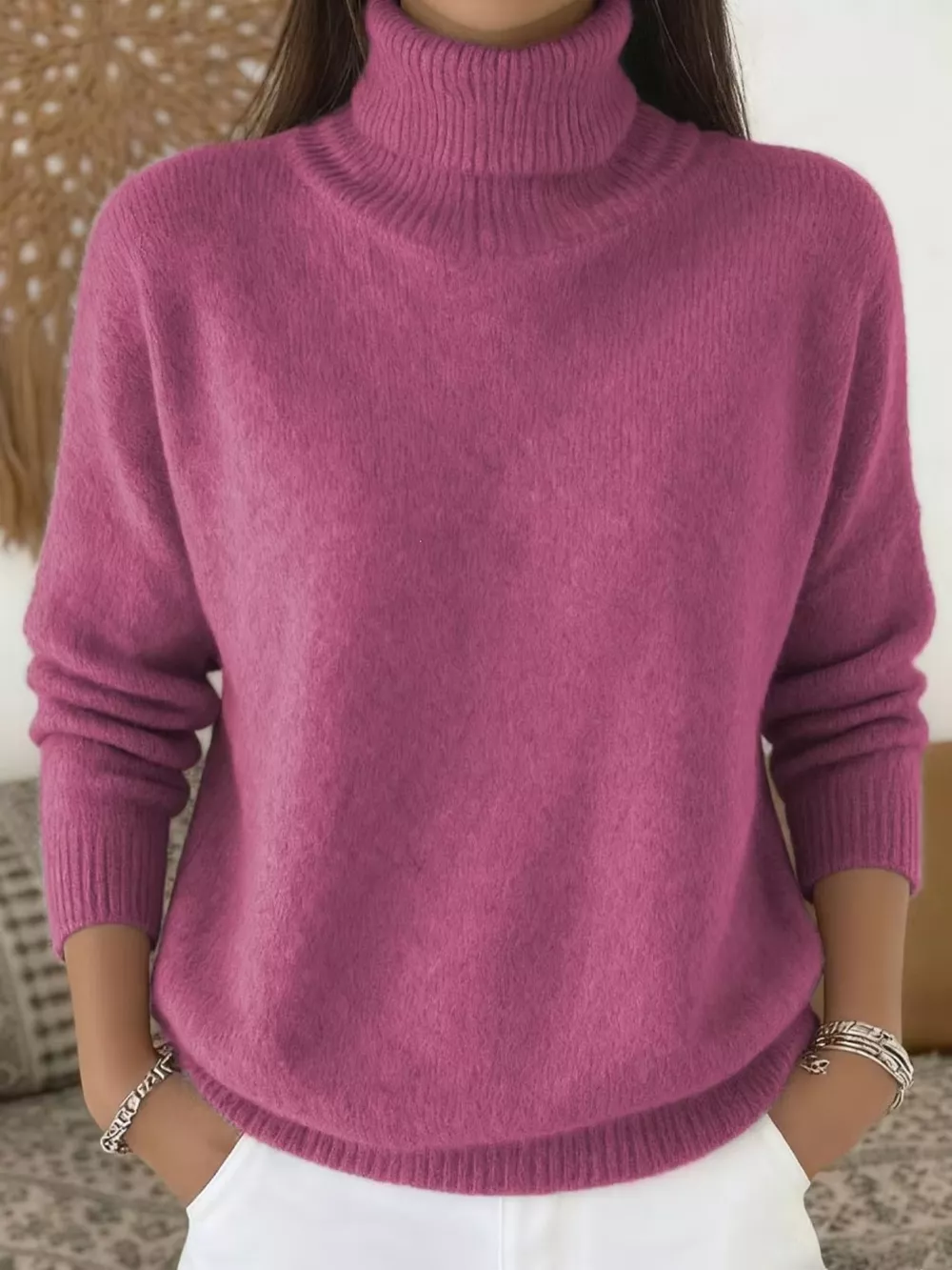 Turtleneck Long Sleeve Sweater, image 19