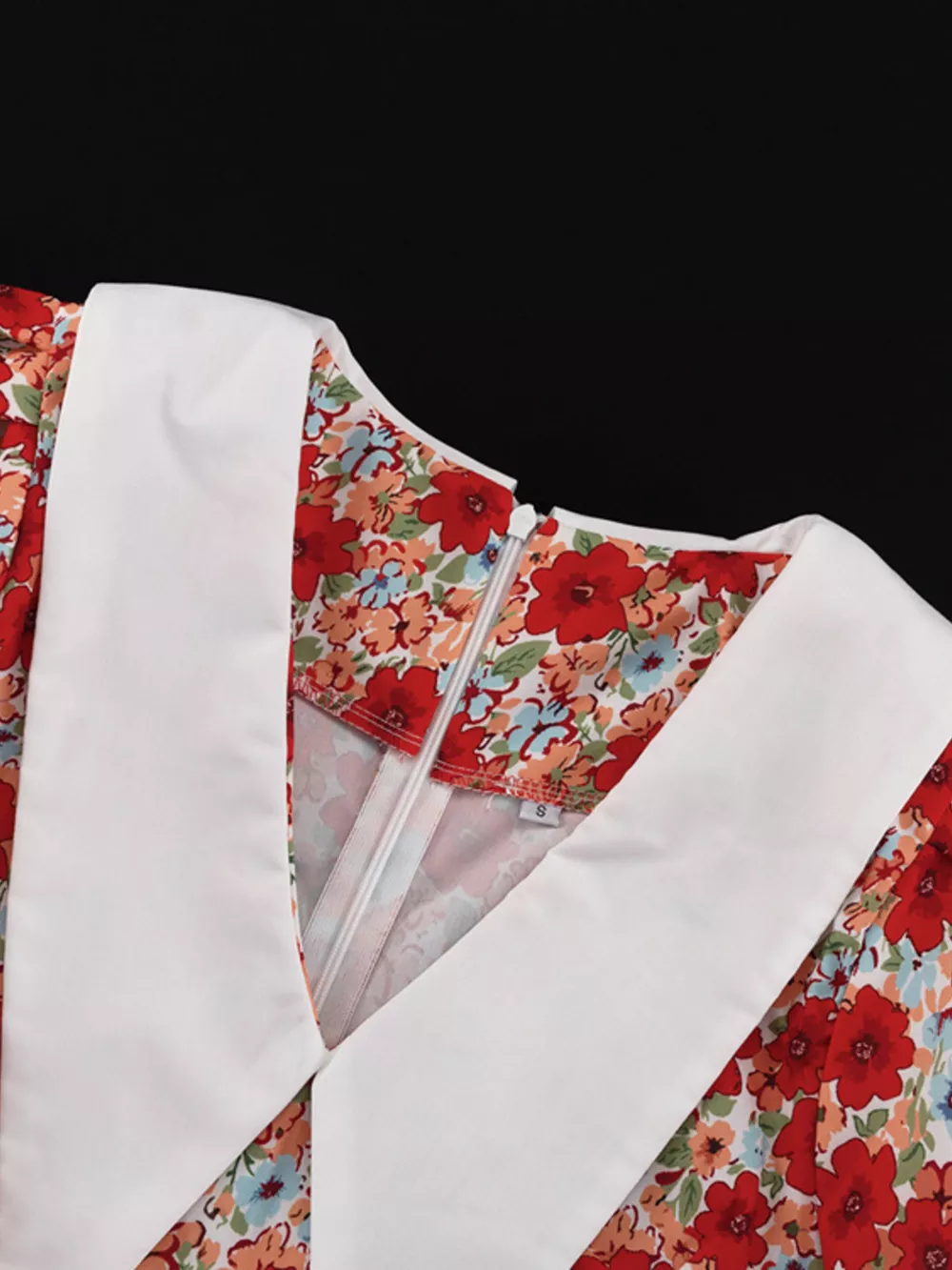 Ruched Floral Print Puff Sleeve Mini Dress, image 8