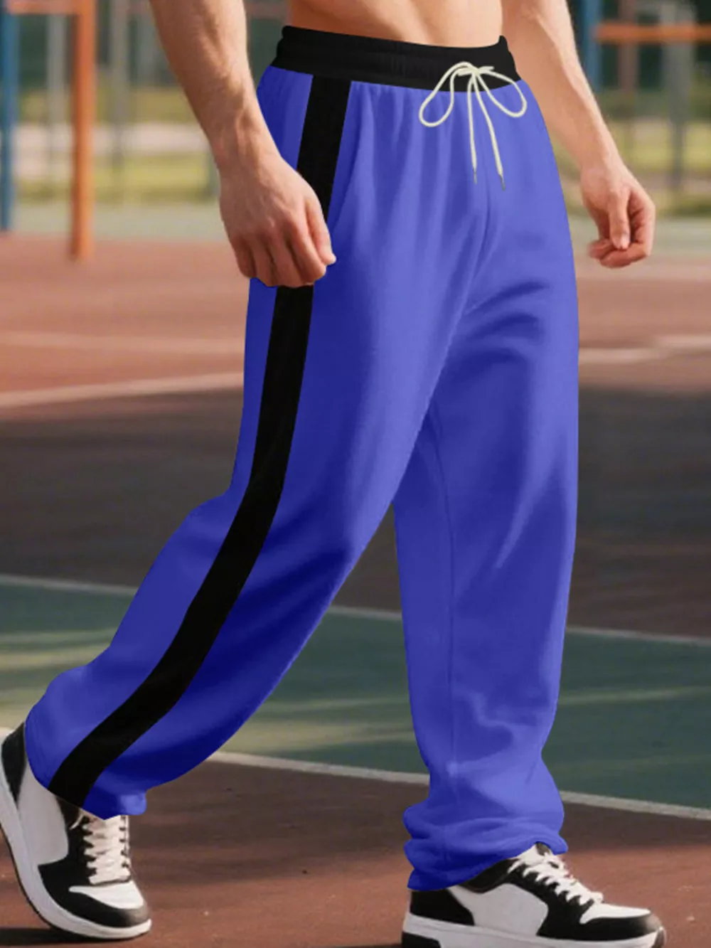 Men's Full Size Side Stripe Wide Leg Pants Plus Size, image 10