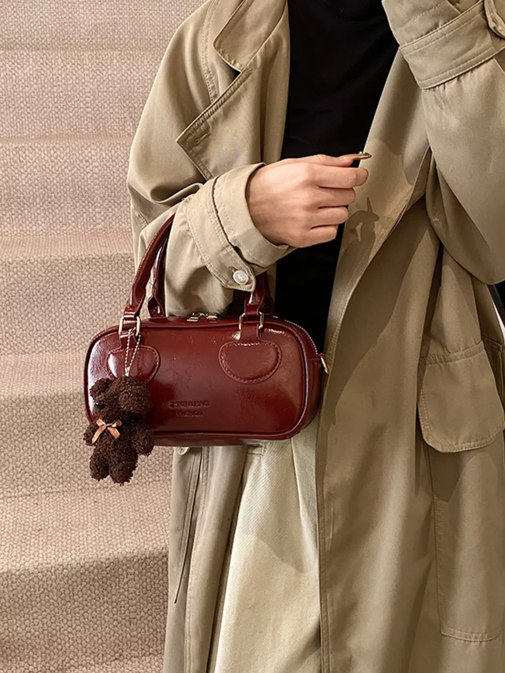 Vintage Style Crossbody Bag with Charm, image 13