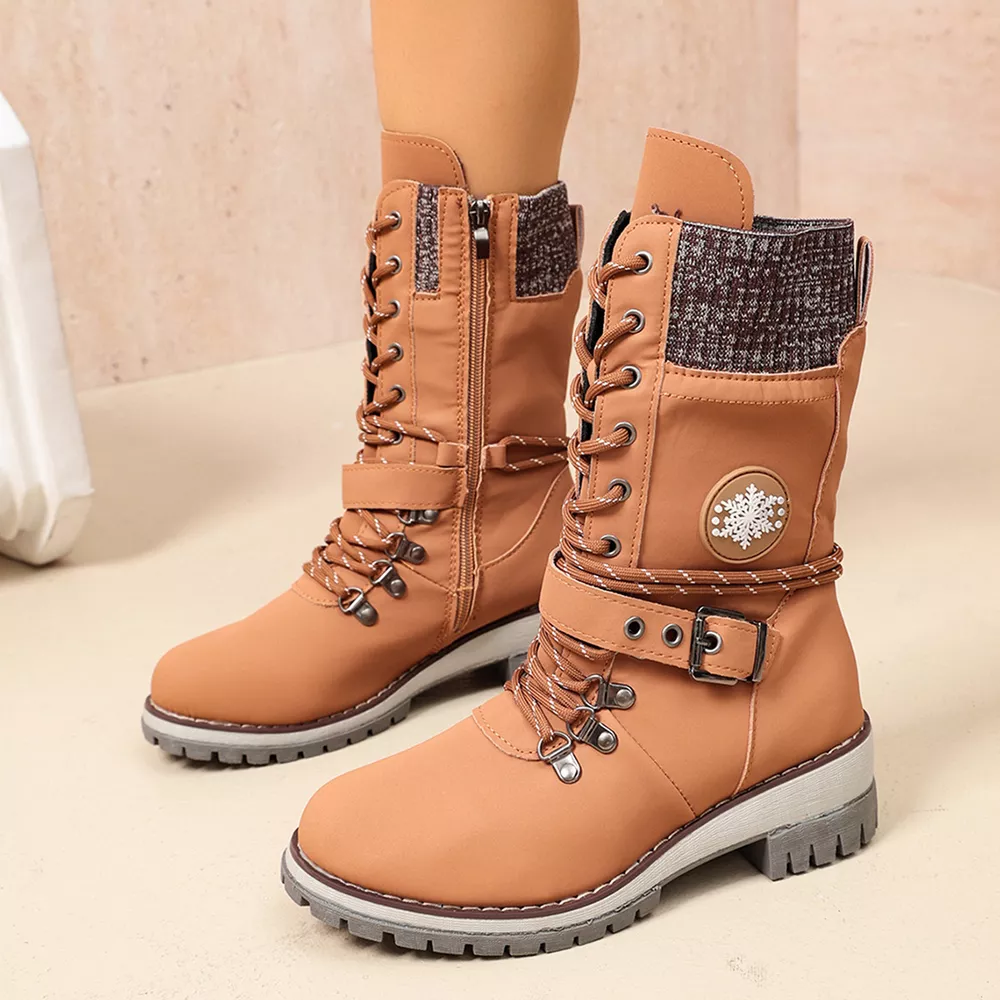 Round Toe Lace Up Boots, image 14
