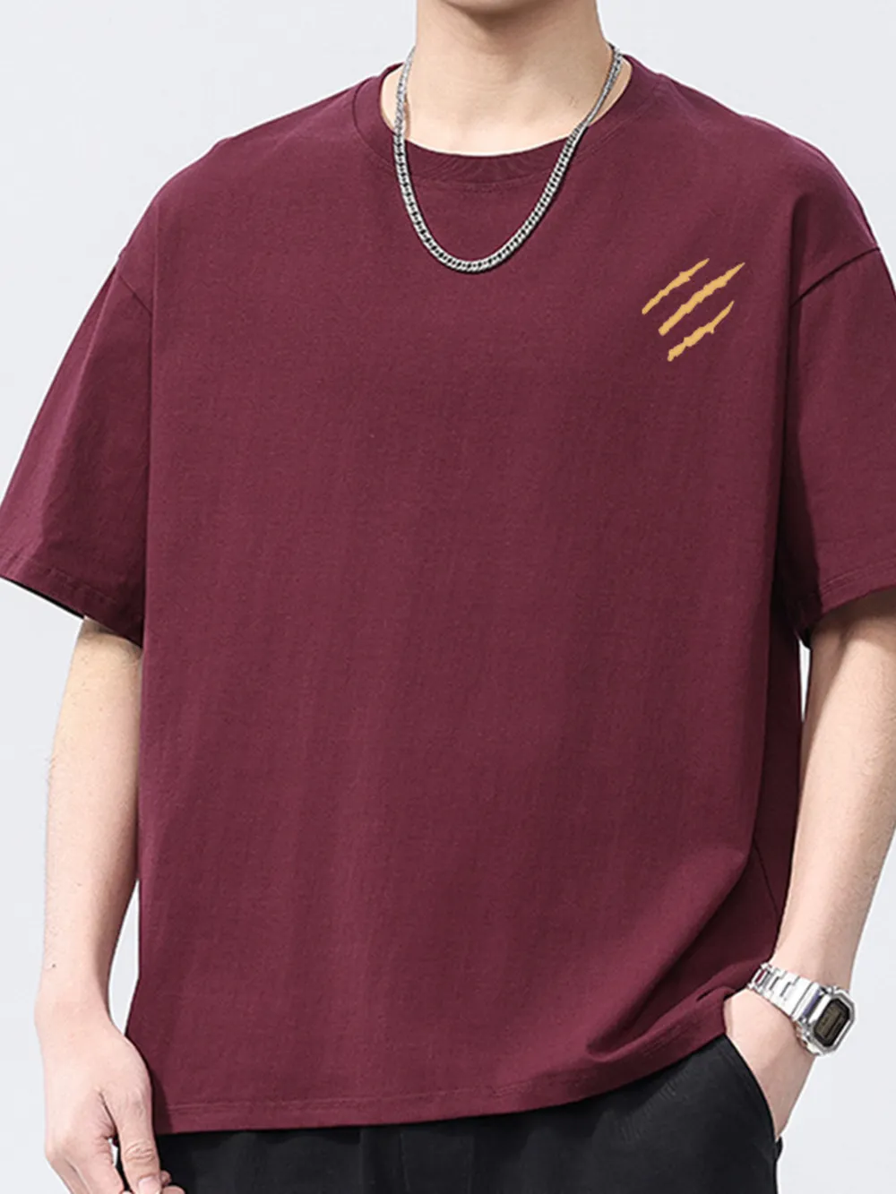 Men's Full Size Round Neck Short Sleeve T-Shirt Plus Size, image 3