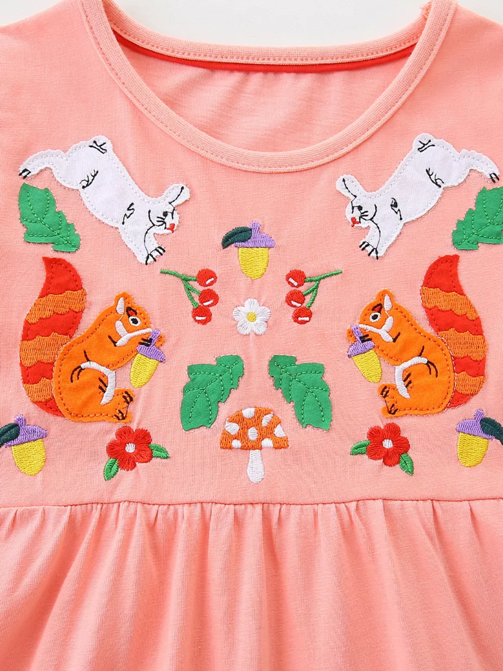 Children's Animal Embroidered Long Sleeve Dress, image 3