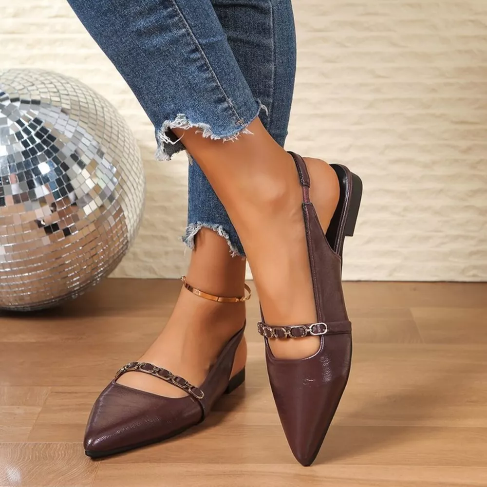 Point Toe Slingback Sandals, image 6
