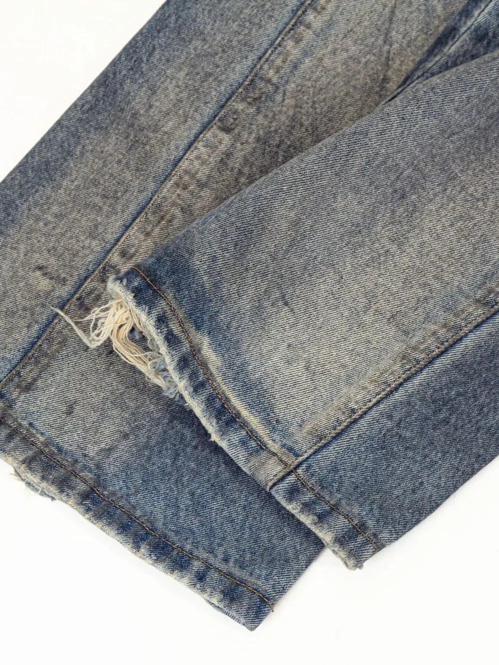 Men's Distressed Washed Straight Jeans, image 6