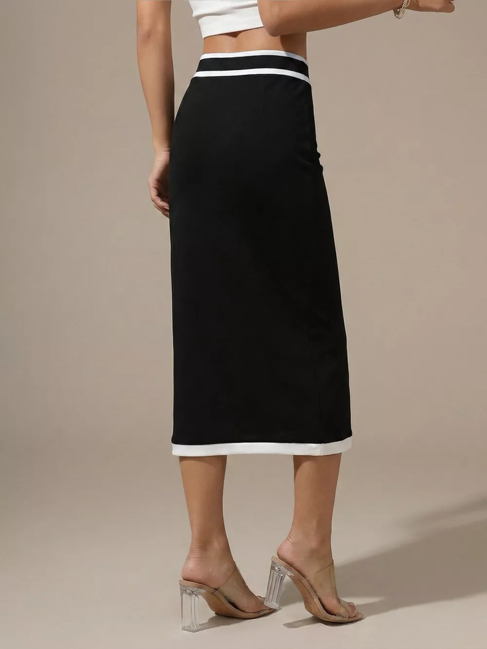 Contrast Trim Skirt, image 4