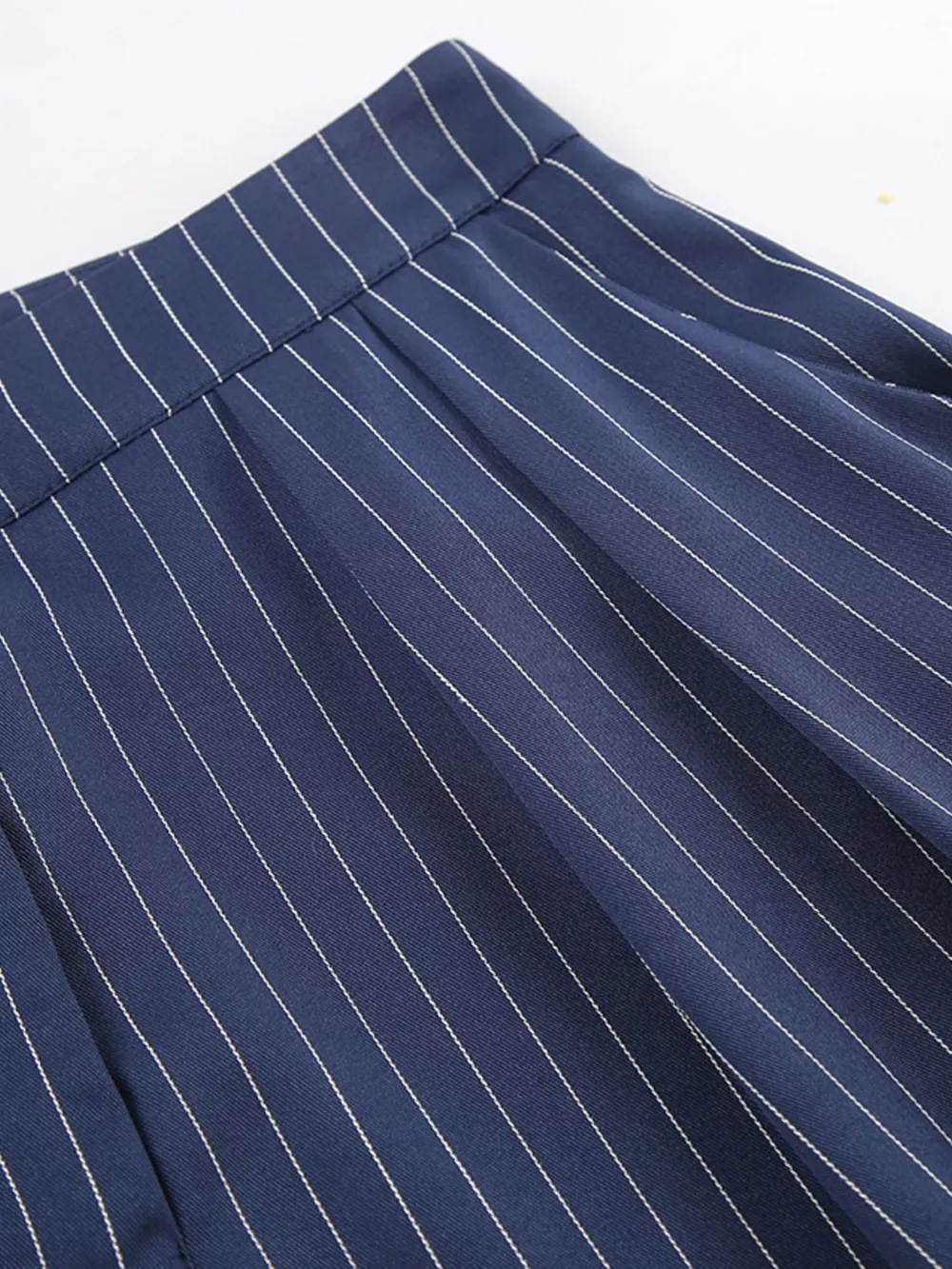 High-Waisted Pinstripe Wide-Leg Pants, image 7