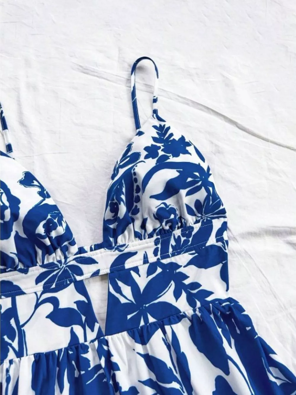 Floral Print V-Neck Tiered Mini Dress, image 5