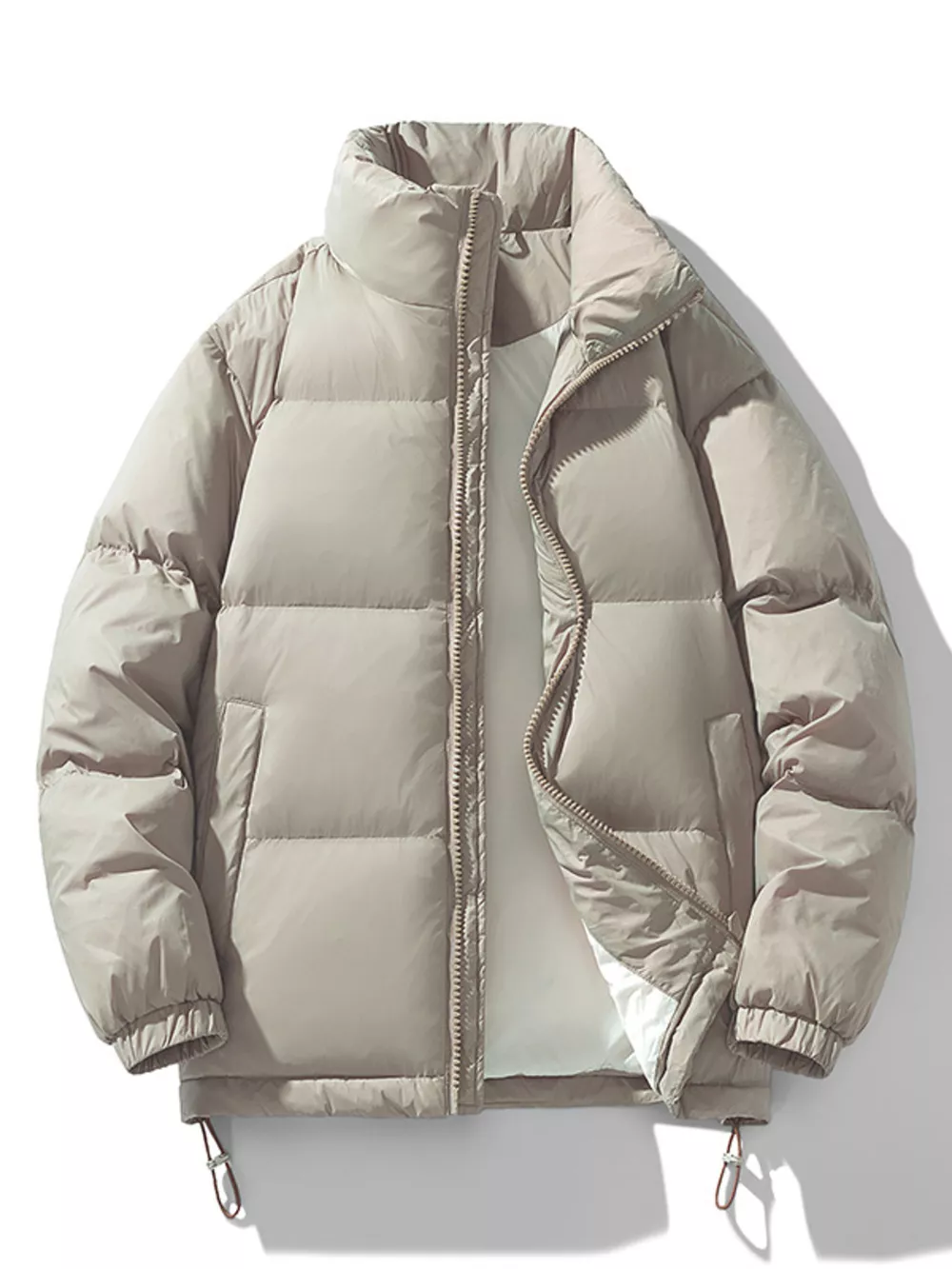 Men's Plus Size Zip Up Winter Puffer Jacket