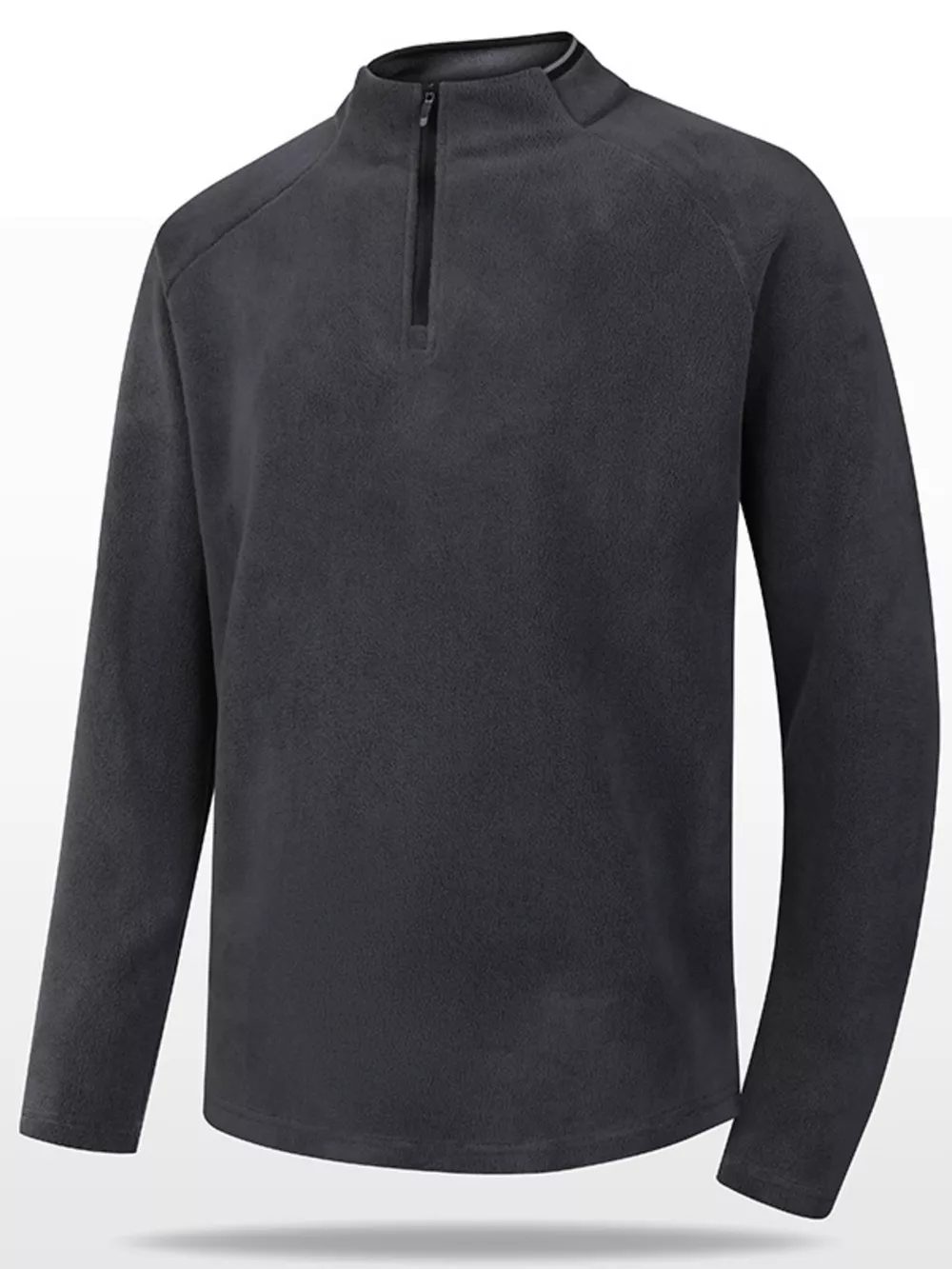 Men's Plus Size Quarter Long Sleeve Top, image 2
