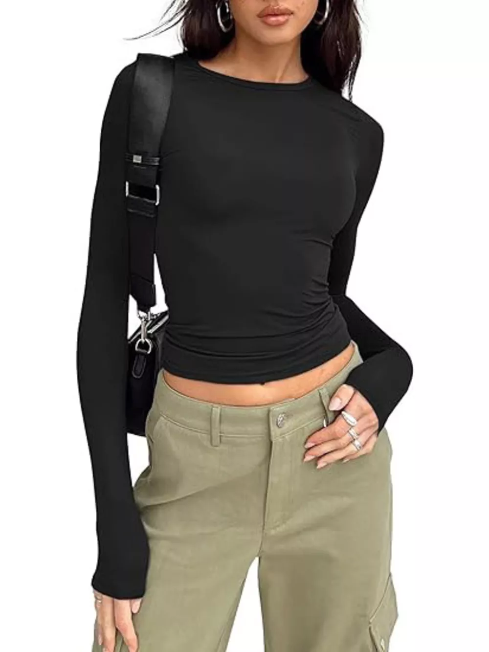 Ruched Long Sleeve T-Shirt