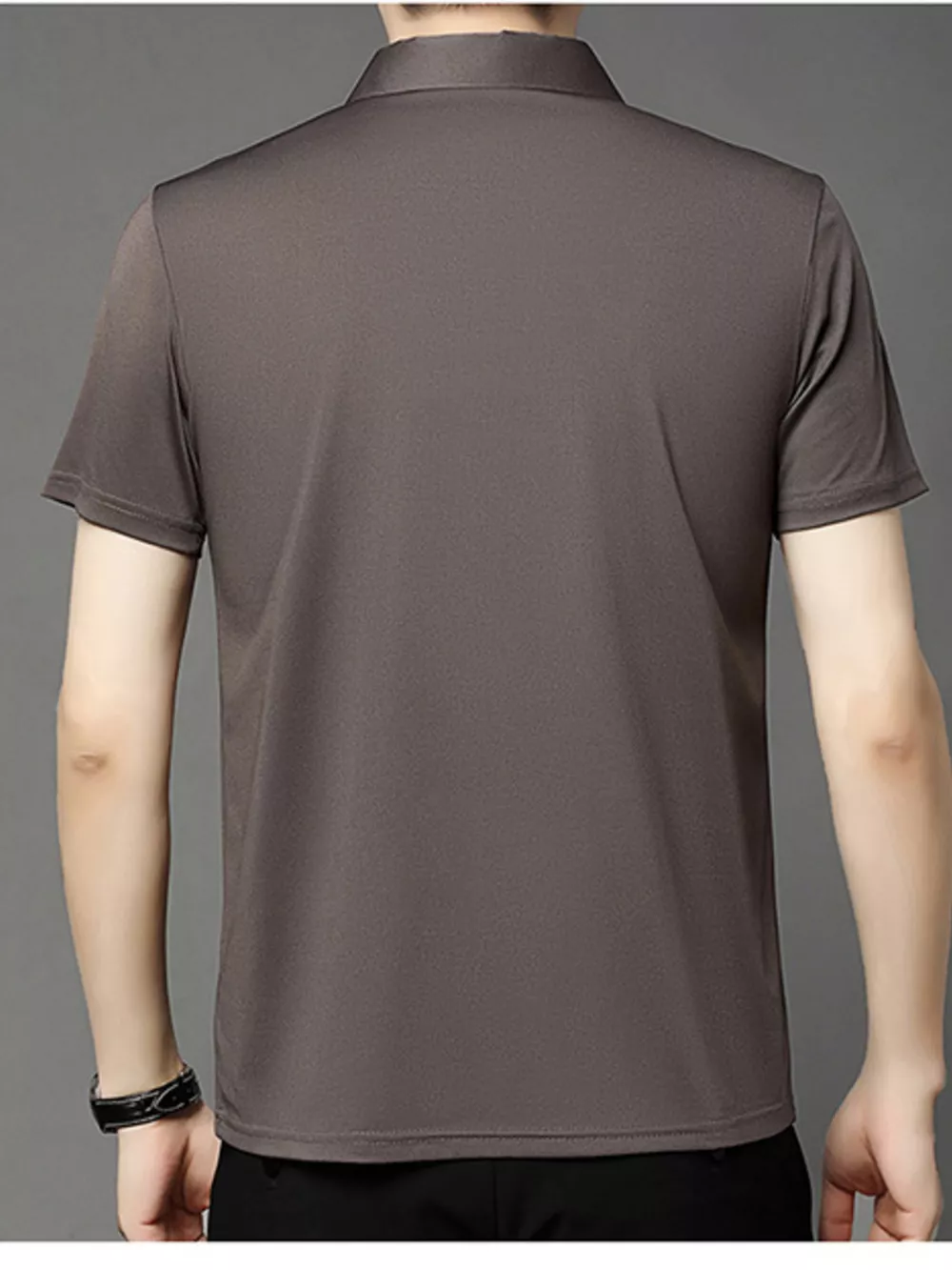 Men's Plus Size Button Detail Short Sleeve Polo, image 6