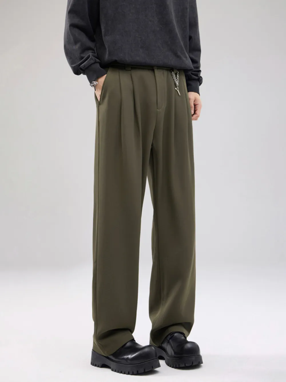 Men's Full Size Drawstring Wide Leg Pants with Pockets Plus Size, image 5