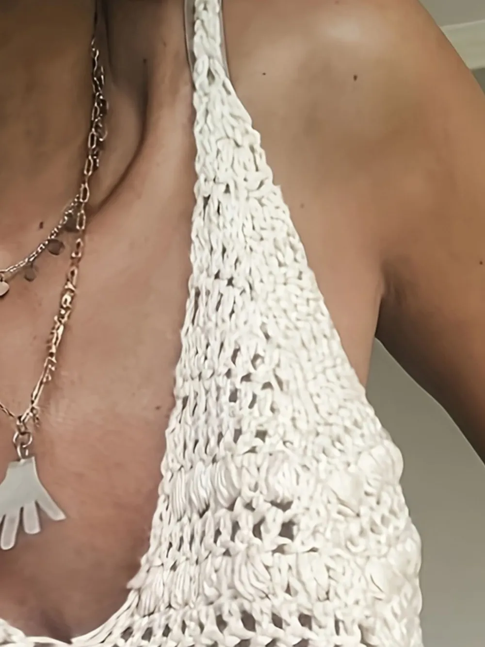 Crochet Knit V-Neck Sweater Vest, image 3