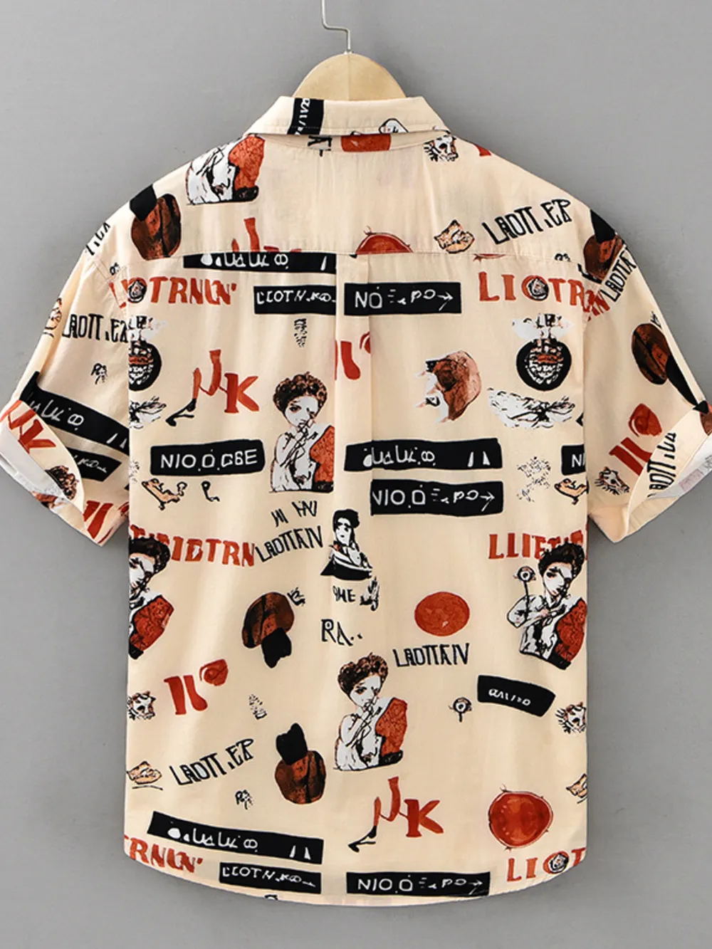 Men's Plus Size Printed Short Sleeve Casual Shirt, image 2