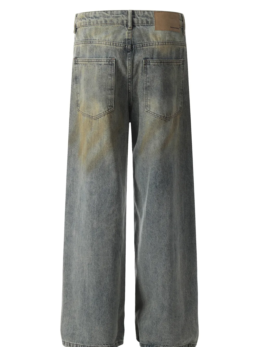 Men's Washed Wide Leg Jeans, image 3
