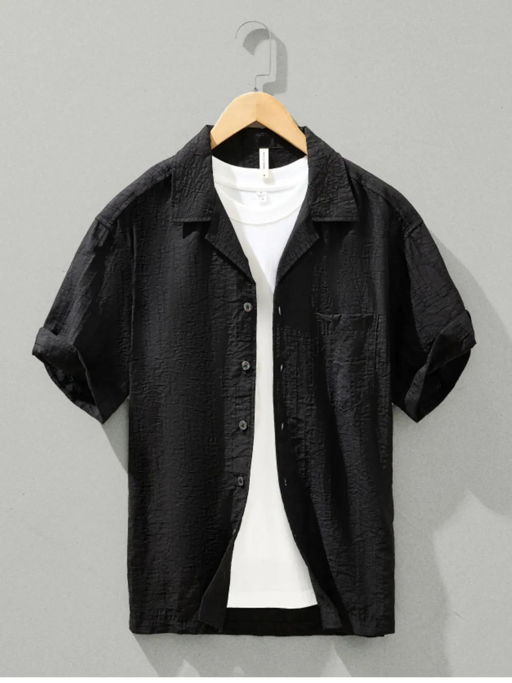 Men's Plus Size Button Up Short Sleeve Shirt